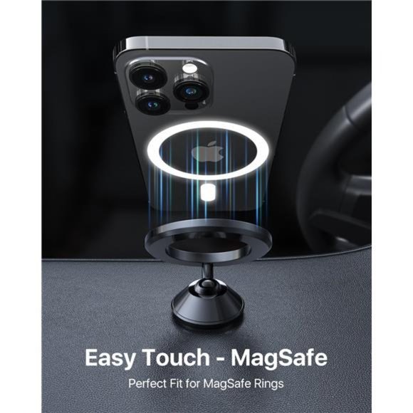 Magnetic Phone Holder for Car [All-Metal for MagSafe Car Mount - Picture 3 of 6